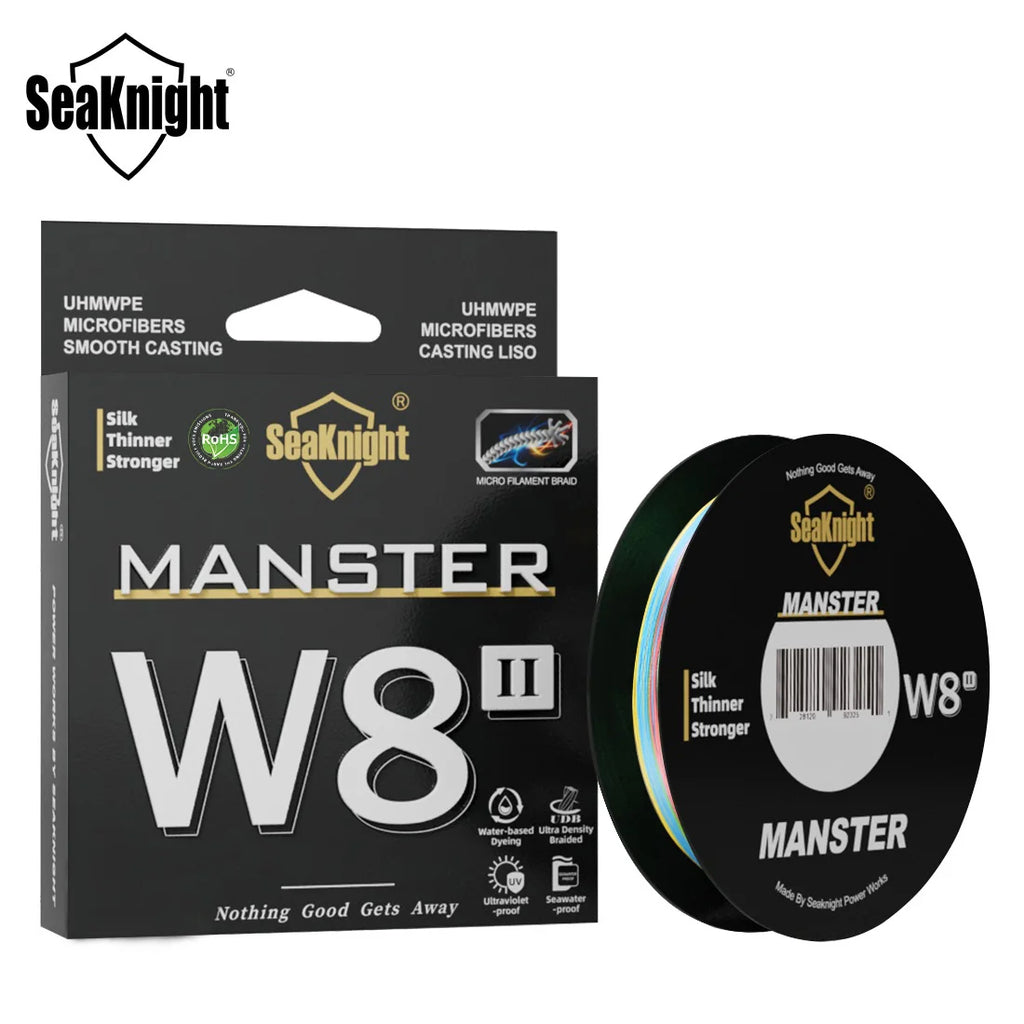 SeaKnight Brand W8 II Series Fishing Lines 8 Weaves 500m 300m 150m Upgrade Strong Braided PE Line for Seawater fishing 15-100LBs