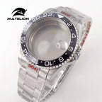 Matelion 20ATM Dive 40mm SUB Case Fit NH35 NH34 GMT ETA 2824 PT5000 Watch Case Steel Bracelet Sapphire 120 Clicks Sliding Buckle