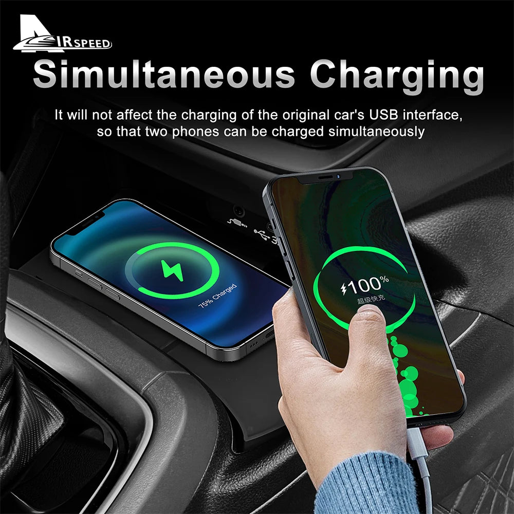 Car Wireless Charger For Subaru Crosstrek Impreza 2024 2025 For Iphone Mobile Phone PVC Charging Holder Wirelessly 15W RHD LHD
