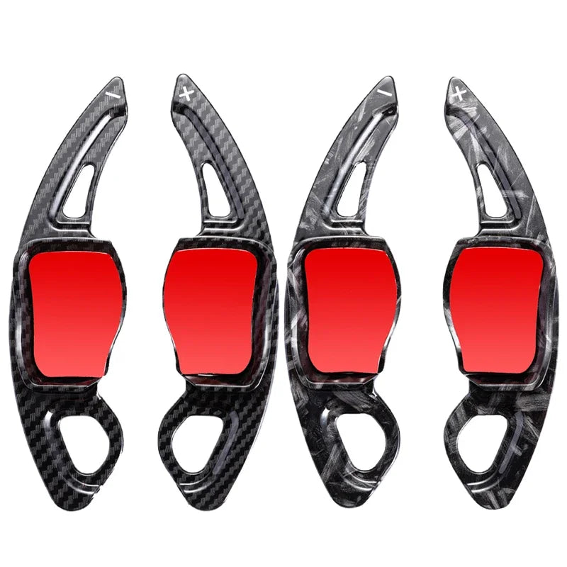 VW Golf 5 MK5 Golf 6 MK6 GTI Steering Wheel Paddle Shifter Sticker Cover, Type A Black