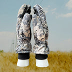Men's waterproof, windproof, three-in-one film-coated fabric, operating phones, insulated camouflage cold-weather hunting glove