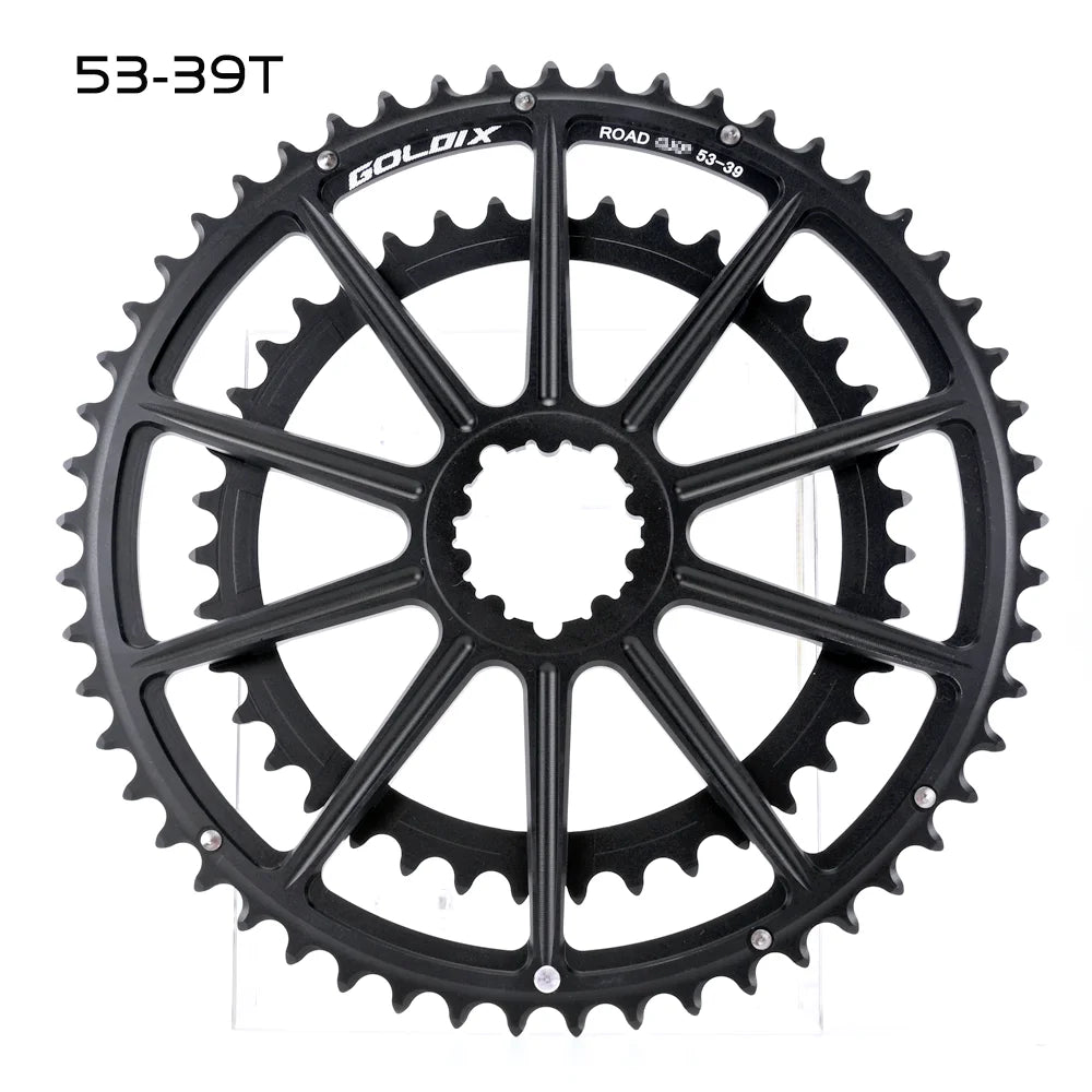 GOLDIX 53-39T 52-36T 50-34T 48-32T 46-30T specification road bicycle crankset chainring suitable for SHIMANO and SRAM 10 11S 12S