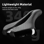 ROCKBROS Bicycle Saddle Hollow Breathable Shockproof Cycling Seat PU Non-Slip Leather Cushion Lightweight MTB Road Saddles
