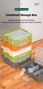 BAOLIAN Combined Parts Storage Multi-grid Screw Placement Plastic Small Box  Electronic Component Storage Case Garage Organizer