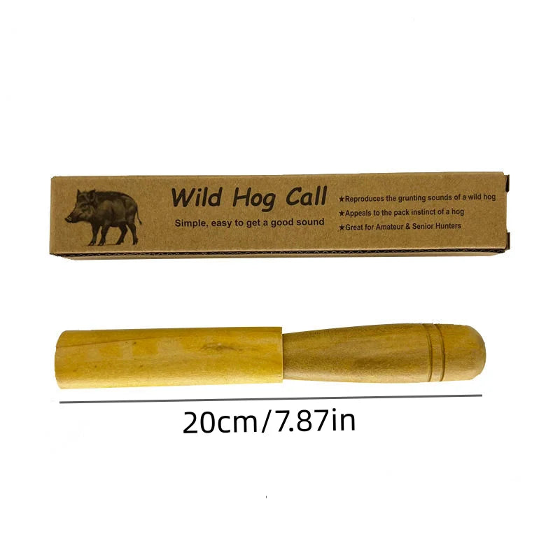 Wooden Wild Hog Caller Tool Professional Grade Boar Whistle Attracting Device With Natural Sound for Hunting Trips Adults