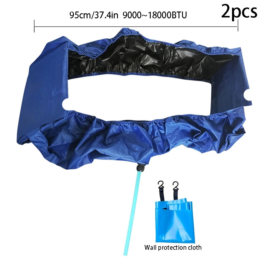 Hanging AC Cleaning Cover Kit with Drain Hose & Brush, 95cm or 120cm, 2-8pcs