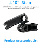 RIRO Bicycle Stem 80mm 90mm 100mm Road MTB Bike Table 31.8mm Aluminum Alloy Handlebar Power Lightweight Mountain Bike Bridge