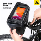 WILD MAN XT8 EVA Handlebar Bag for E-Scooters/Foldable Bikes – Waterproof TPU Touch Screen, Quick-Release Mount