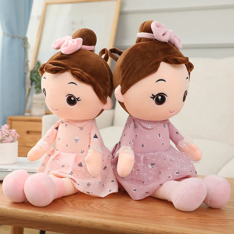Angel Girl Plush Doll Stuffed Toy with Dress, Blue/Pink/Purple, 45/60/70cm