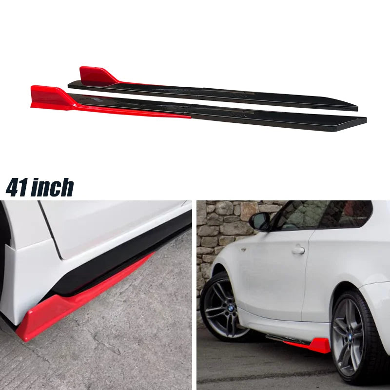 Car Side Skirt Extension Splitter Rocker Panels Lip Bumper 4pcs For Golf 7 Gti Seat Ibiza 6l Clio 4 X5 E53 W177 W211 W205 Audi A