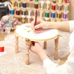 3/4Pcs Adjustable Portable Wooden Embroidery Hoop Stand For Handmade Cross Stitch Hoop Embroidery Ring Frame Embroidery Tools