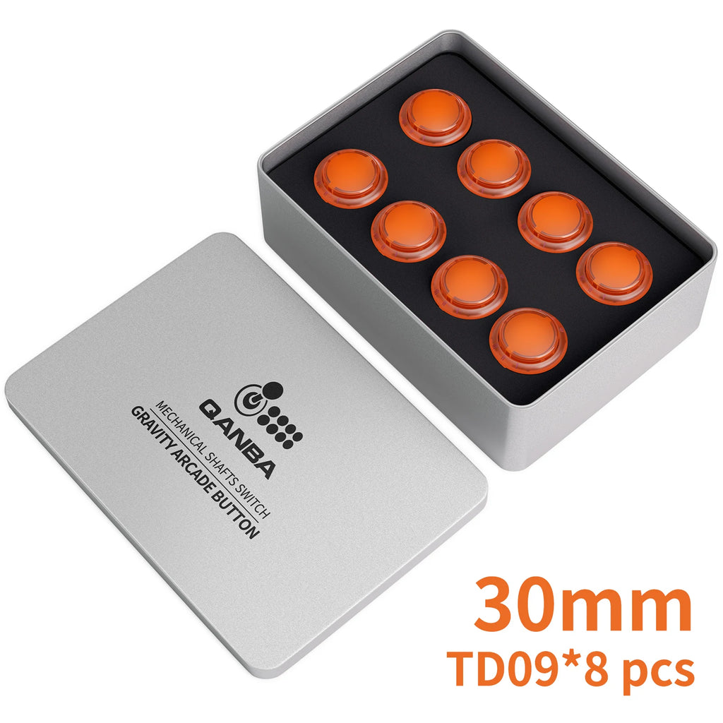 Qanba Gravity KT Arcade buttons Mute snap-in button Multiple trigger stroke adjustments 30mm Arcade Joystick DIY Parts (8Pcs)