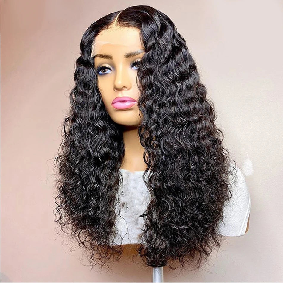 Human Hair Lace Front Wig 180% Density Body Wave/Curly 4x4 5x5 13x4 Closure 14-32in