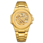 Men automatic watch luxury mechanical watches waterproof business skeleton wholesale stainless steel gift man watch