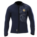 5mm Long Sleeve Split Wetsuit Jacket Top Unisex Diving Surfing, Sizes S-3XL