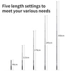 3m Invisible Selfie Stick Carbon Fiber Extended Monopod 118" for Gopro 13 Insta360  X4 X5 DJI Osmo 360/Action 5 Pro Accessories