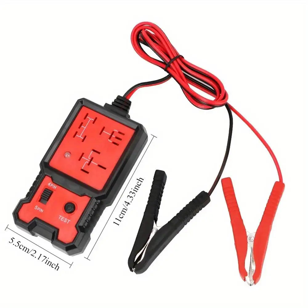 Car Relay Tester Voltage Tester Universal 12V Car Battery Checker Automotive Electronic Relay Tester LED Indicator Light