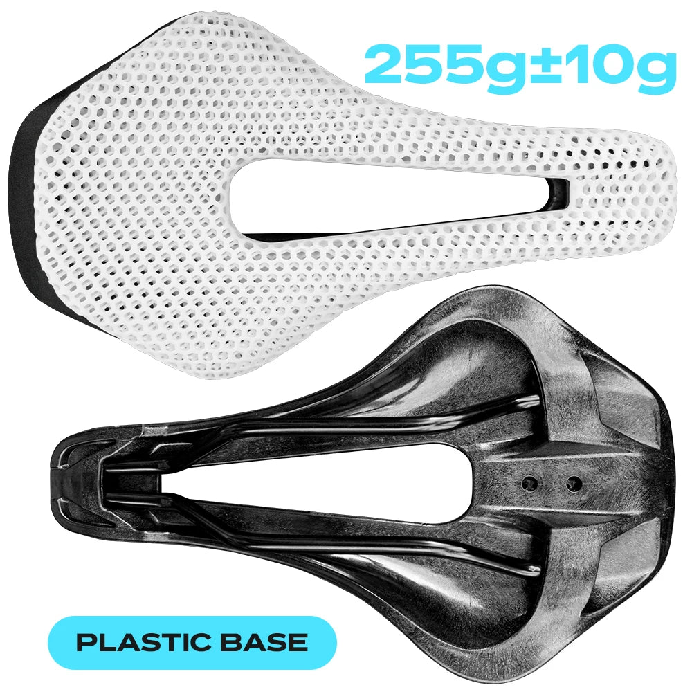 RYET Full Carbon 3D Printed Saddle Ultralight Hollow Comfortable Breathable MTB Road Racing Bike Cycling Seat Bicycle Accessory