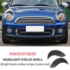 ABS Glossy And Matt Black Color Angry Eyelid For MINI Cooper F65 F66 F54 F55 F56 F57 R55 R56 R57 R58 R59 Car headlight sticker