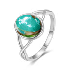 925 Sterling Silver Natural Stone Rings With Amethyst Simple Purple Oval Ring 8*10mm Fine Jewelry Friends Gifts for Women