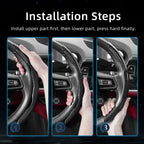 Ram steering wheel cover carbon fiber texture segmented quick-release 2pc/3pc set, colors