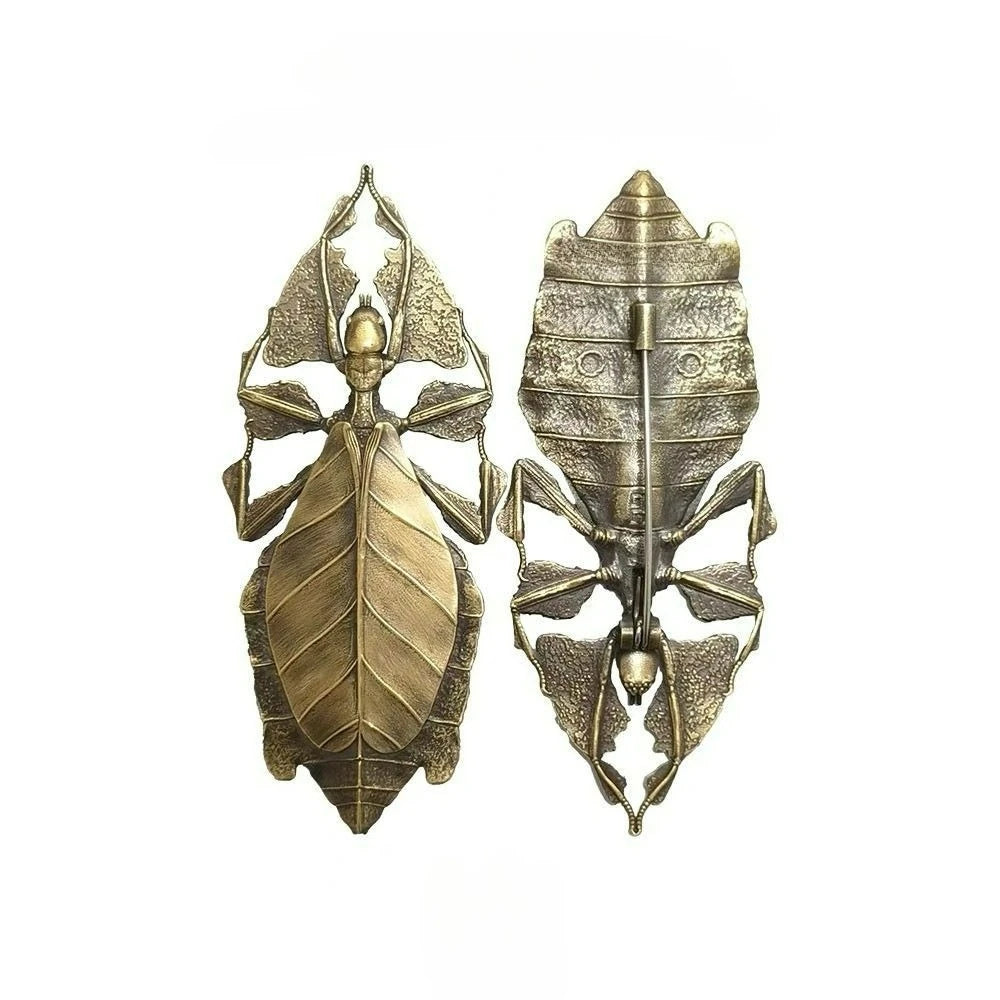 Insect Brooch Ye Fu Vintage Brass Antique Novel Design Insect Jewelry Pin for Suit  Men Women Party Gift