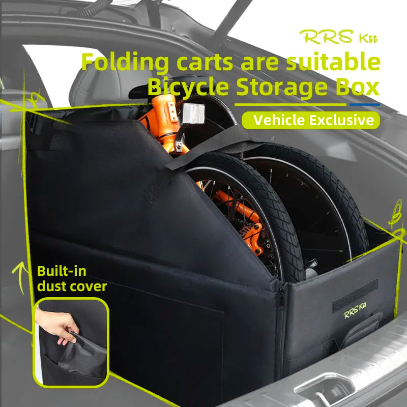 RRSKIT Collapsible Bicycle Loading Bag Dustproof Waterproof Storage Bag (for Brompton 14-16 inch, Dahon ruhm 18-22 inch bikes)