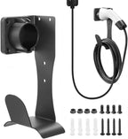 J1772 EV Charger Cable Holder Wall Mount Organizer, Stainless Steel, Black