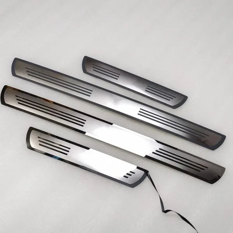 Chromium stainless steel Car Door Sill Anti-Dirty Stickers Cover Decoration Exterior Anti-Kick Pedal Trim Accessories Parts
