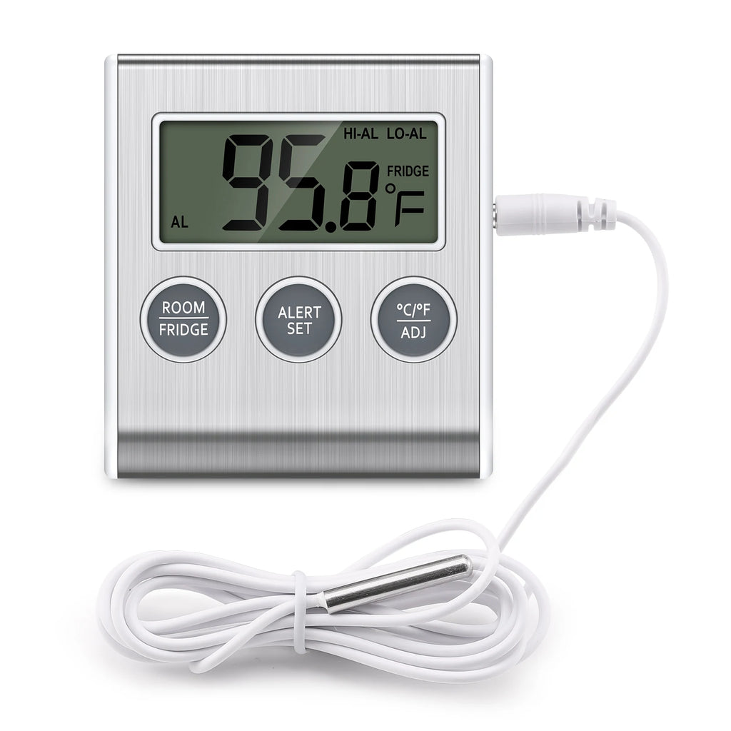ORIA Refrigerator Thermometer Freezer Thermometer with  External Probe Digital FridgeThermometer for Home Kitchen Restaurants