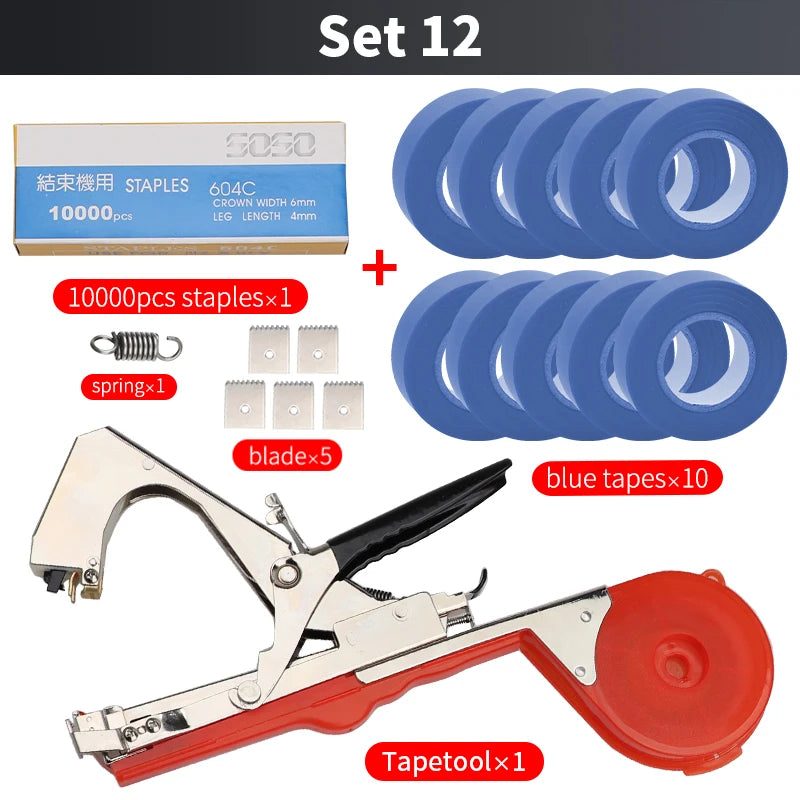 Onnfang Garden Tools Hand Tying Machine Tapetool Vegetables Tapener Black Garter Plants Plant Branch Tapes