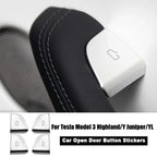 For Tesla Model 3 Highland Model Y Juniper/ModelYL 2025 2026 Car Open Door Button Stickers Handle Cover Interior Protection Trim