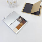 Ultra-Thin Aluminum Dual-Layer Magnetic box DIY Compact - Refillable Case for Eyeshadow & Blush