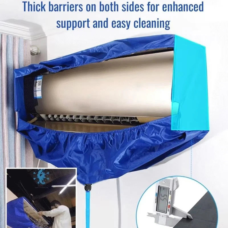 Hanging AC Cleaning Cover Kit with Drain Hose & Brush, 95cm or 120cm, 2-8pcs