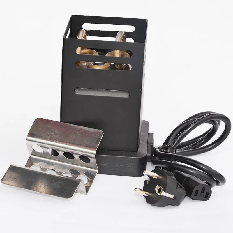 220V Hookah Charcoal Burner Stove 600W Electric Hot Plate, EU Plug, Black Metal