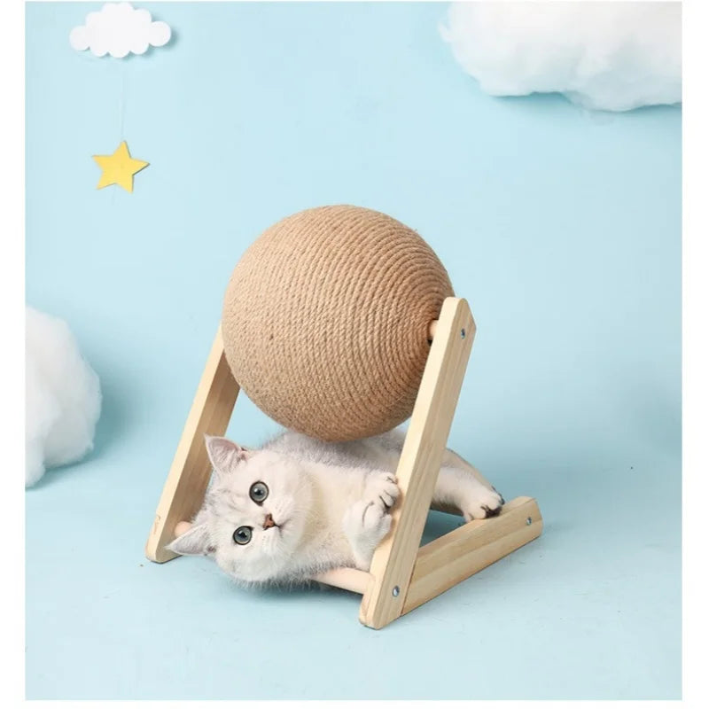Cat Scratching Ball Toy Kitten Sisal Rope Ball Board Grinding Paws Toy Cats Scratcher Wear-resistant Pet Furniture Supplies