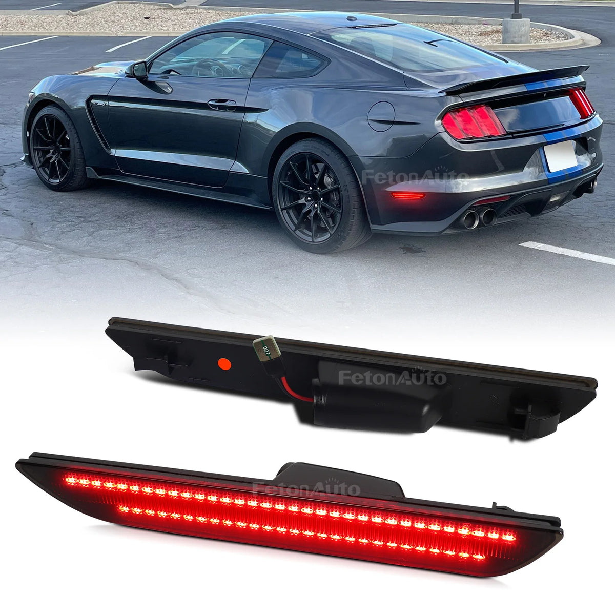 Dynamic Scan Rear Side Marker Light Indicator LED Fender  Lamp for Ford Mustang 2015 2016 2017 2018 2019 2020 2021 2022 2023