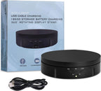 Motorized Rotating Display Stand,360 Degree Electronic Turntable Display Stand,Jewelry,Watch,3D Models(Does not contain battery)