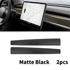 Car Dashboard Cover For Tesla Model 3 Y Door Dash Trim Panel Carbon Fibre ABS Interior Accessories Sticker 2021-2024 New