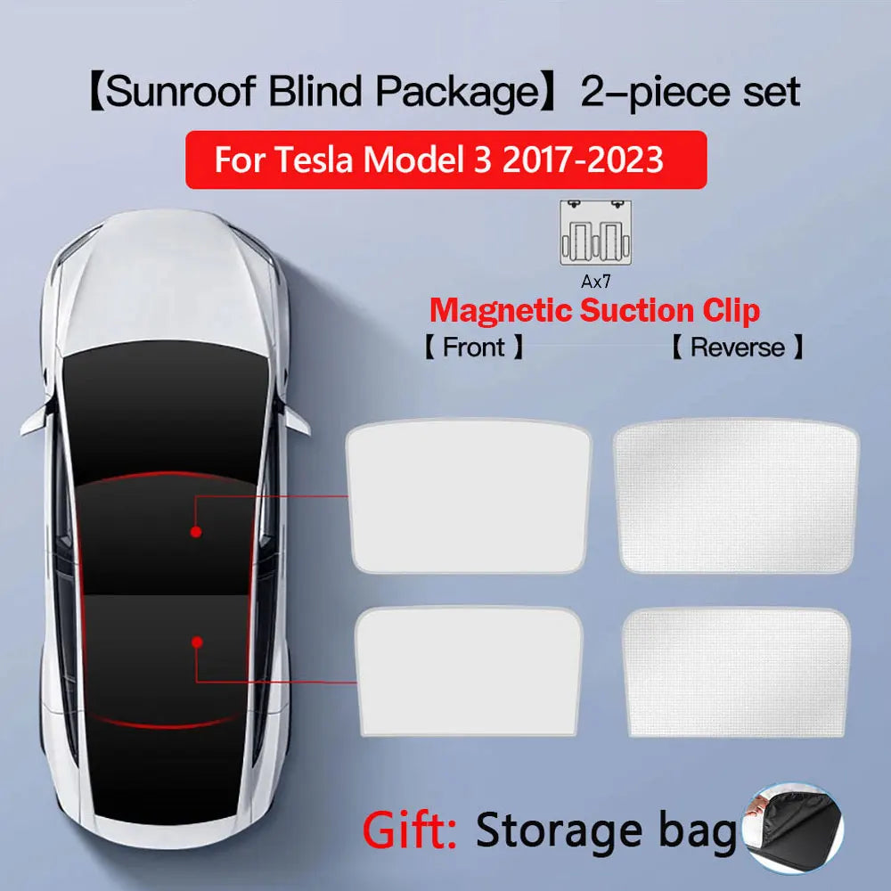 Sunshade Magnetic Suction Clip Sunroof 2026 For Tesla Model 3 Highland Model Y Juniper Heat Insulation Class Roof Sun Shade