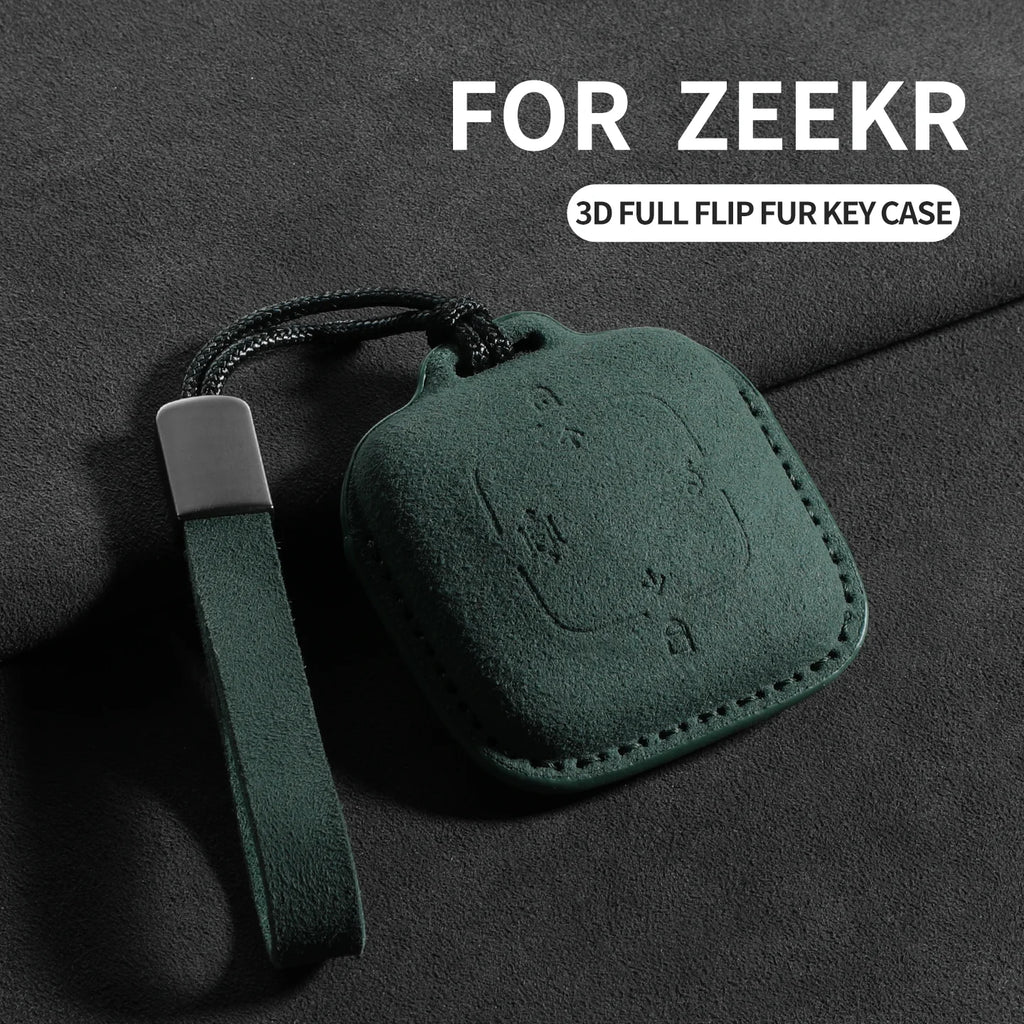 Suede Car Remote Key Case Cover For ZEEKR X 001 007 009 7X MIX Car Remote Key Case Shell Durable Protector Decorative Accessorie