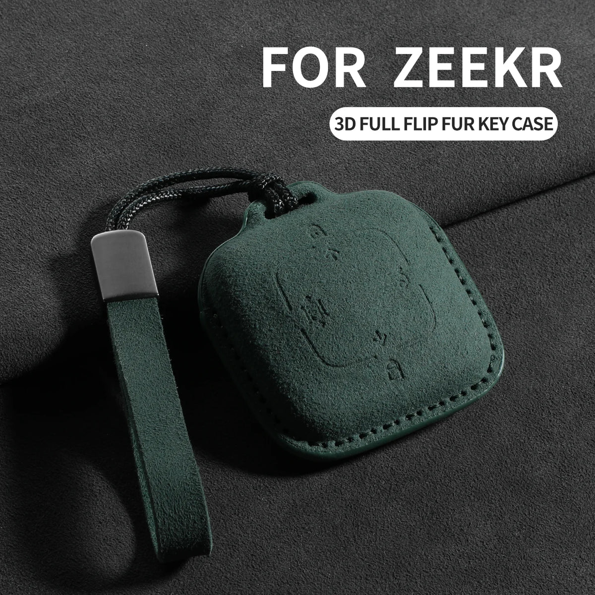 Suede Car Remote Key Case Cover For ZEEKR X 001 007 009 7X MIX Car Remote Key Case Shell Durable Protector Decorative Accessorie