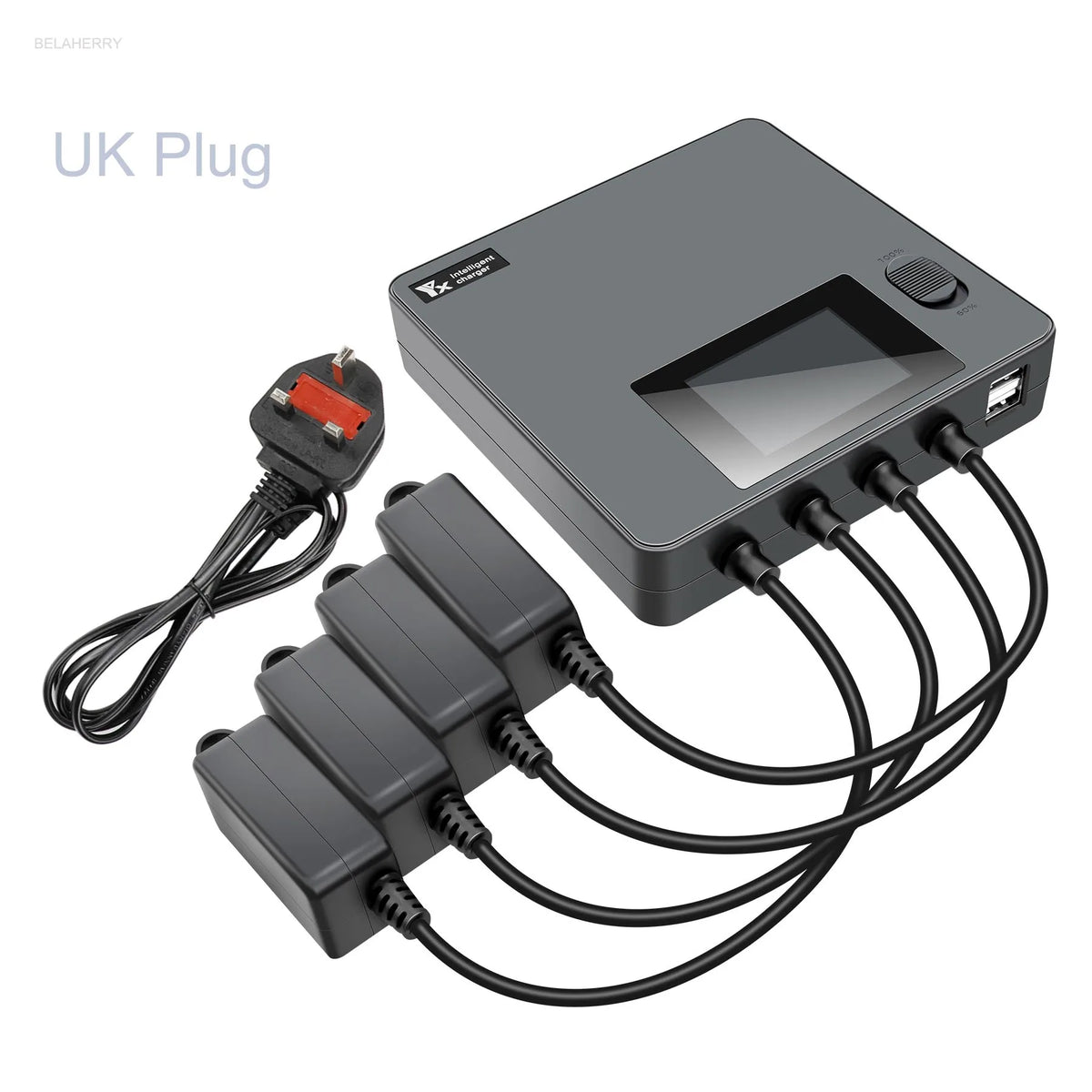 6 in 1 Digital display Battery Charger for DJI Mini 3 Pro/4/5 Pro Drone Battery Charging Hub Fast Smart Battery Charger with USB