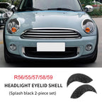 ABS Glossy And Matt Black Color Angry Eyelid For MINI Cooper F65 F66 F54 F55 F56 F57 R55 R56 R57 R58 R59 Car headlight sticker