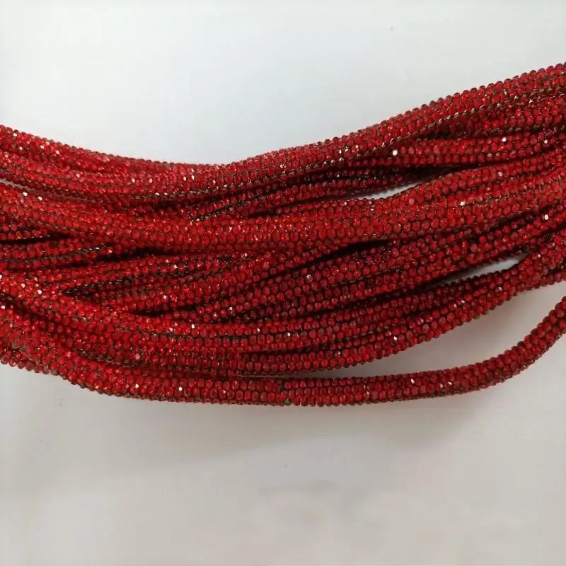 50yards 4mm Crystal Rhinestone Cord Trim Glass Diamond Rope DIY Sewing For Clothes Shoes Bags Wedding Dress Costume Decoration