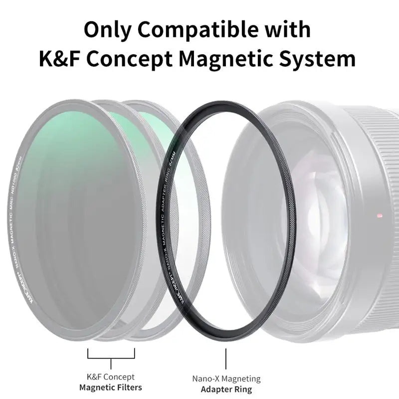 K&F CONCEPT Magnetic Ring Adapters for K&F ND UV CPL Magnetic Camera Lens Filters 49mm 52mm 55mm 58mm 62mm 67mm 72mm 77mm 82mm