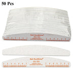 50pcs Nail File Wooden Sanding Buffer Block Pedicure Manicure UV Gel Nail Polish Pro Nail Files Artificial Nail Tips Tools