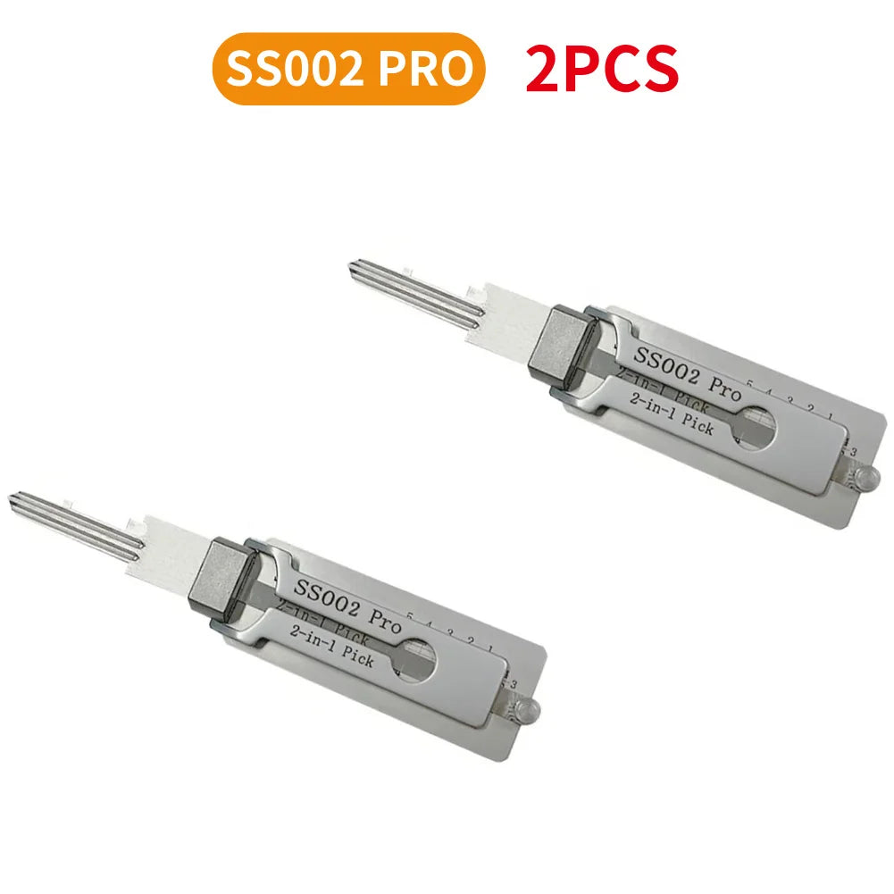 5-1Pcs SS001 PRO Key Decoder SS002 PRO Stainless Steel Precision Tool O-ring Pickup Kit Hook Tool Pickup Hand Tool Lock Decoders