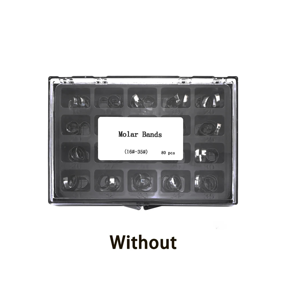 80pcs Orthodontic Buccal Tube Bands 1st Molar Stainless Steel, 0.022 Roth/MBT Options