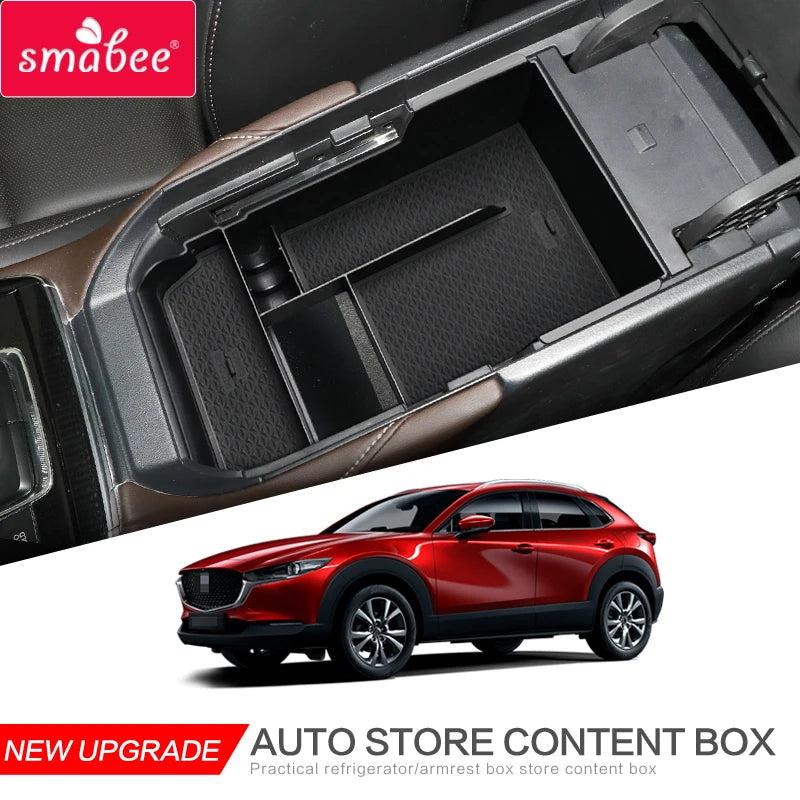 Smabee Center Console Armrest Storage Tray Organizer for Mazda CX-30 2020-2026, Black